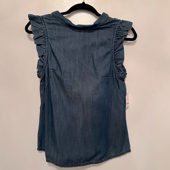 Gap Denim Ruffle Tank - Size XS - Picture 1 of 5